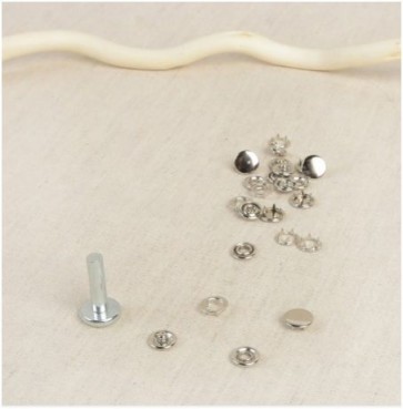 Boutons Pression + outil Argent 11,5mm