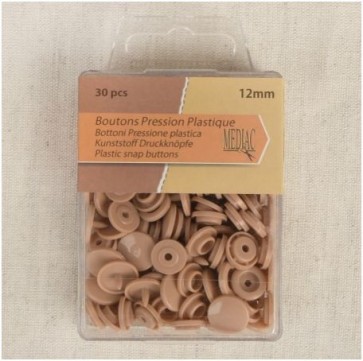 Boutons pression plastique Beige