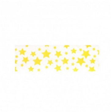 Biais Imprimé Etoile Jaune