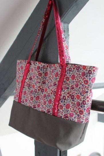 Atelier création d'un cabas tissus Liberty / uni