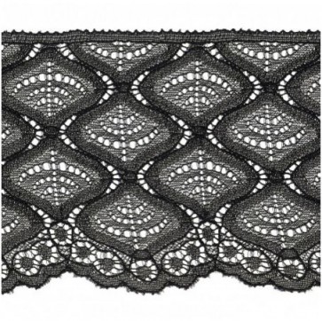 Ruban Dentelle 100mm - Noir 