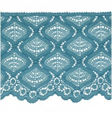 Ruban Dentelle 100mm - Bleu Canard