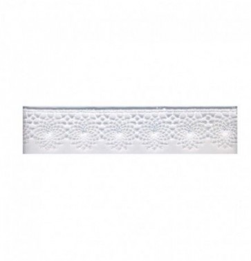 Tulle Brodé - Blanc