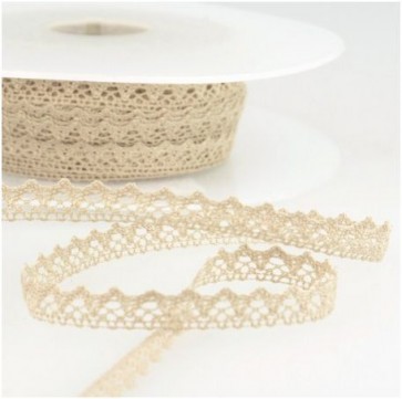 Ruban Dentelle 8mm - Beige