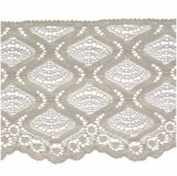 Ruban Dentelle 100mm - Gris Moyen