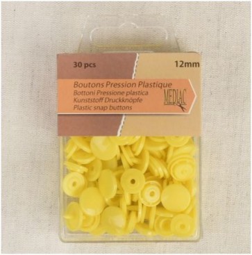 Boutons pression plastique Jaune