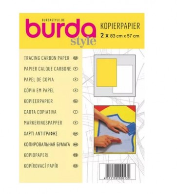 Papier calque carbone Burda - Jaune et Blanc