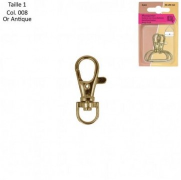 Mousqueton 7 x 38 mm Laiton