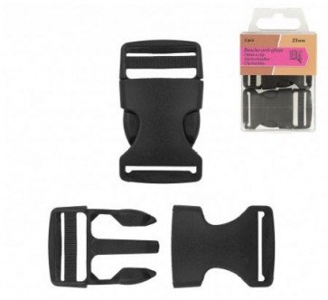 Boucles Anti-glisse Noir 25mm