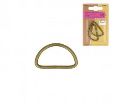 Passants demi-ronds 30mm Laiton