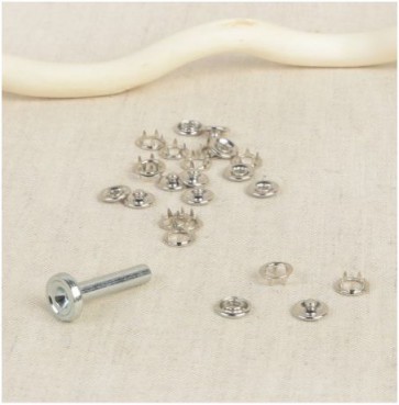 Pressions + outil en Argent  9,5mm