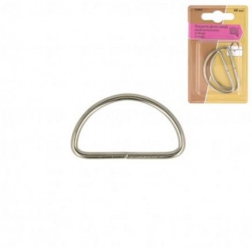 Passants demi-ronds 40mm Argent