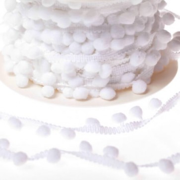 Galon Petits Pompons - Blanc