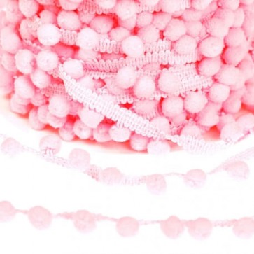Galon Petits Pompons - Rose Clair 