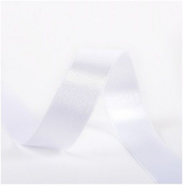 Ruban Satin Double Face 25mm - Blanc 