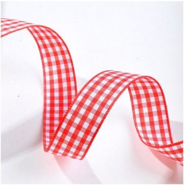 Ruban à Carreaux - Rouge