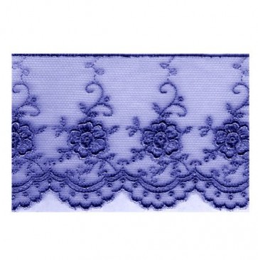 Ruban Dentelle 6cm - Bleu Marine