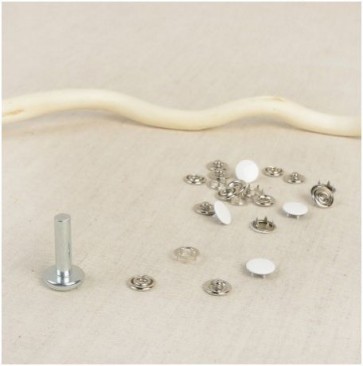 Boutons Pression + outil Blanc 11,5mm