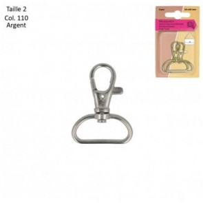 Mousqueton 30 x 40 mm Argent