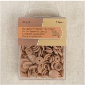 Boutons pression plastique Beige
