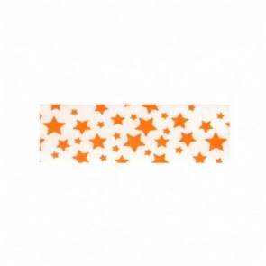 Biais Imprimé Etoile Orange