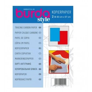 Papier calque carbone Burda - Rouge et Bleu