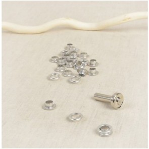 Oeillets + outil Argent 8mm