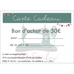 Carte cadeau de 50€