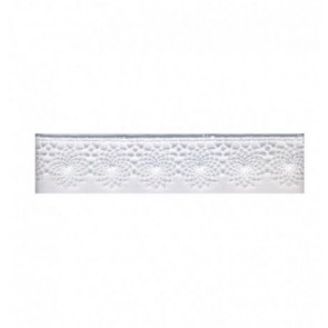 Tulle Brodé - Blanc