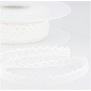 Ruban Dentelle 8mm - Blanc