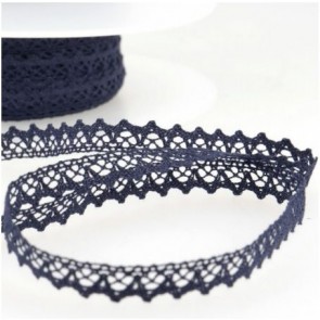 Ruban Dentelle 8mm - Bleu Marine