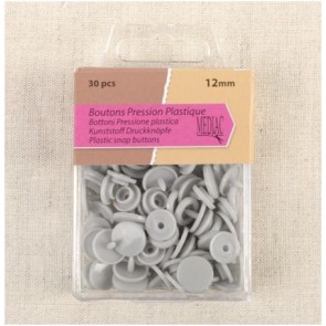 Boutons pression plastique Gris clair