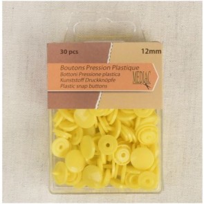 Boutons pression plastique Jaune