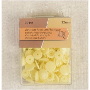Boutons pression plastique Jaune clair