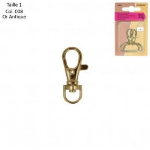 Mousqueton 7 x 38 mm Laiton