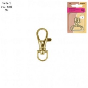 Mousqueton 7 x 38 mm Doré