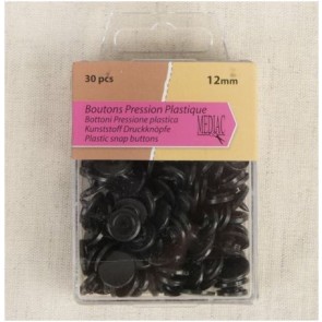 Boutons pression plastique Noir