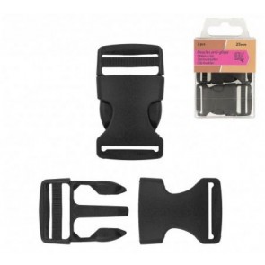 Boucles Anti-glisse Noir 25mm