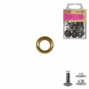 Oeillets + outil Or 10mm