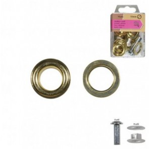 Oeillets + outil Or 15mm