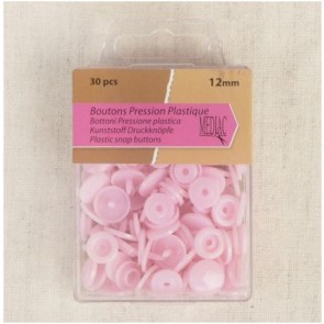 Boutons pression plastique Rose clair