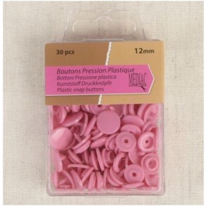 Boutons pression plastique Rose 