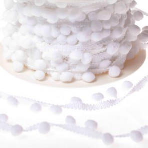 Galon Petits Pompons - Blanc