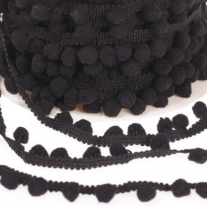 Galon Petits Pompons - Noir