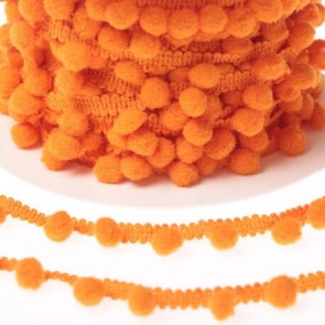 Galon Petits Pompons - Orange