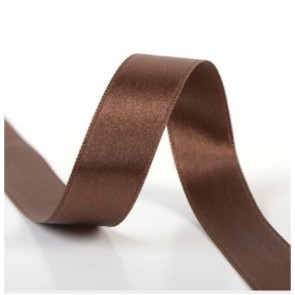 Ruban Satin Double Face 10mm - Marron 