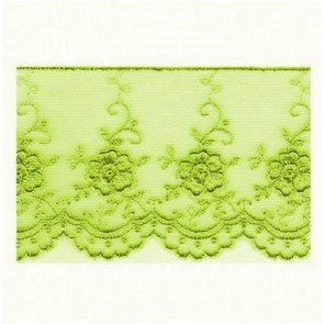 Ruban Dentelle 6cm - Vert Anis