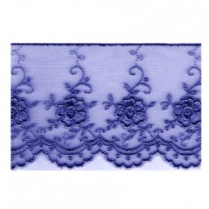 Ruban Dentelle 6cm - Bleu Marine