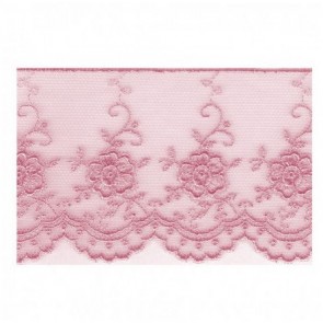 Ruban Dentelle 6cm - Rose Clair