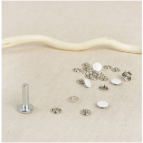 Boutons Pression + outil Blanc 11,5mm